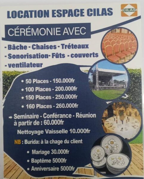 Tables et mobiliers évènementiel